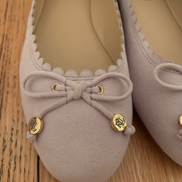 Lauren Ralph Lauren Glennie Bow Flats “Pale Iris” - Picture 3 of 5
